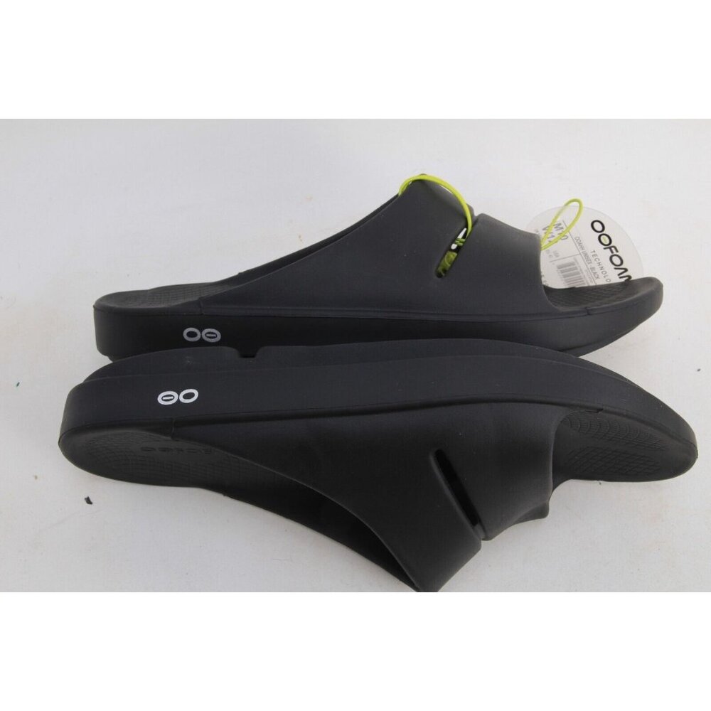 Oofos OOAHH Sandals Unisex Recovery Slide Shoes Black Unisex Mens 10 - Picture 7 of 16